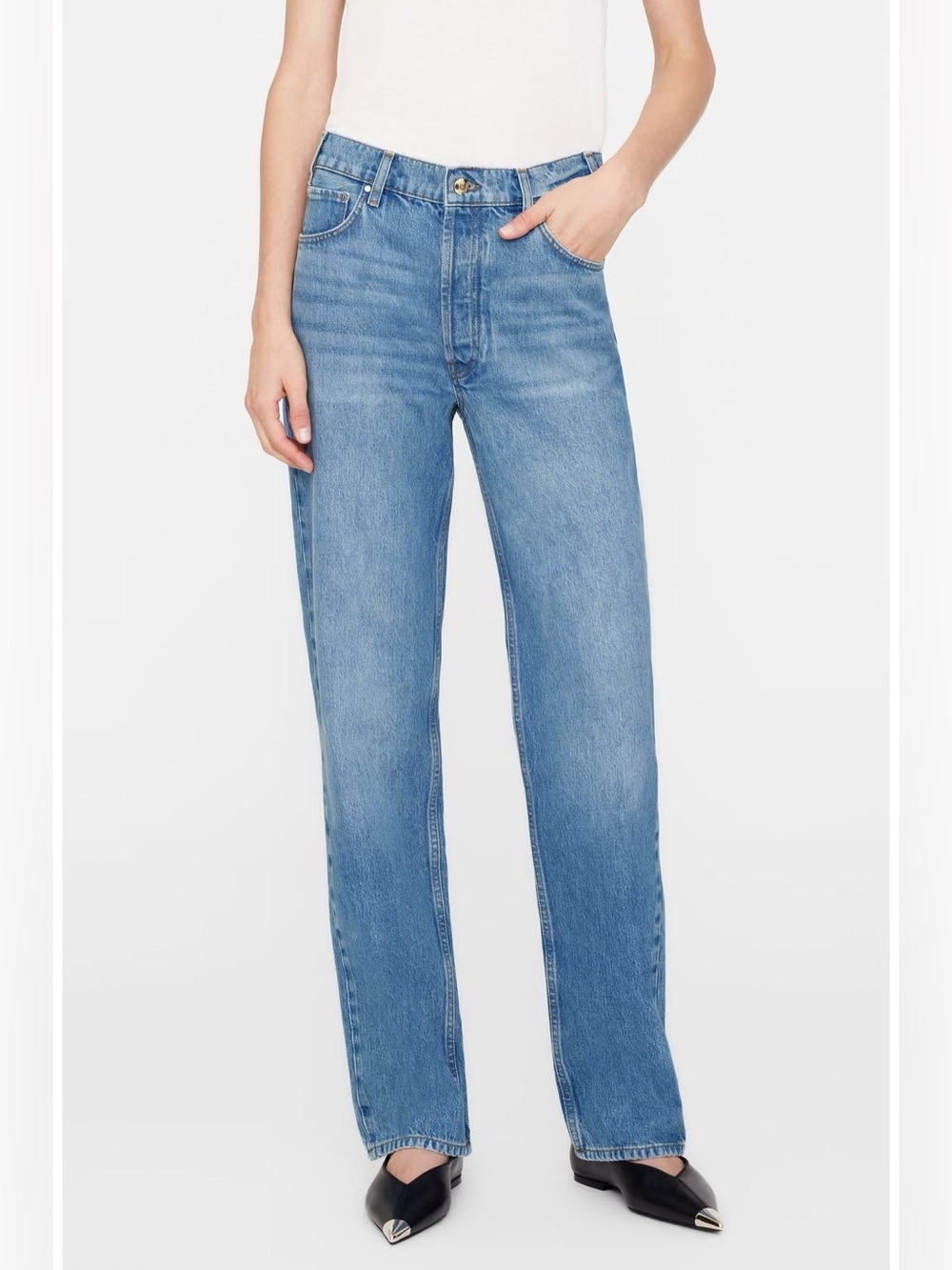 ANINE BING Gavin Straight Leg Jeans Size 23